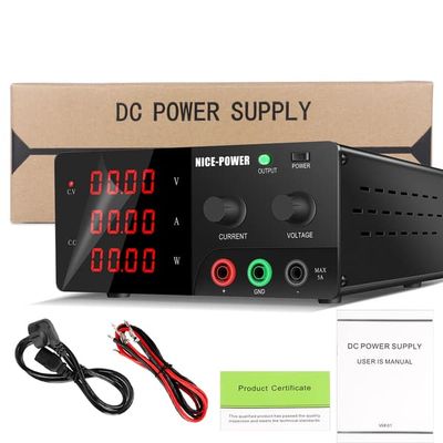 DC laboratorienätaggregat - Bänknätaggregat - 0–30V 0–30A justerbart - 900W switchat - Enkel utgång 50/60Hz - Svart