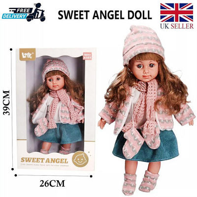 14Inch Blonde Reborn Baby Doll Realistic Winter Outfit born Girl Kids Toy Brand New
