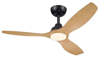 Philips Olas takfläktslampa 32 (fläkt) + 24 (lampa) W, LED, IP20, Svart, Trä