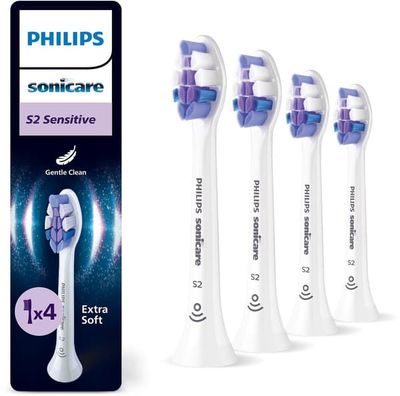 Philips Sonicare S2 Sensitive -hammasharjan päät - valkoinen - 4 kpl