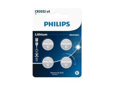 Philips CR2032-litium-nappiparistot, 4 kpl