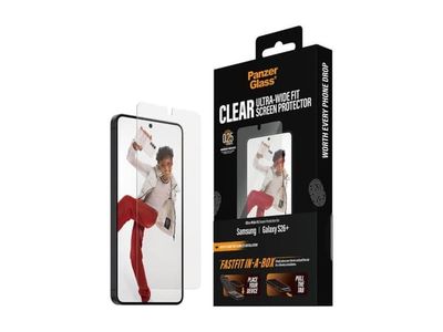 PanzerGlass - Skjermbeskyttelse for mobiltelefon - ultra-bred passform med FASTFIT IN-A-BOX - glass - blank - for Samsung Galaxy S26+