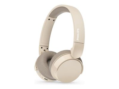Philips TAH3209BG - Hörlurar med mikrofon - montering över örat - Bluetooth - trådlös - beige