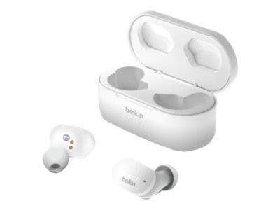 Belkin SoundForm - True wireless-hodetelefoner med mikrofon - i øret - Bluetooth - hvit
