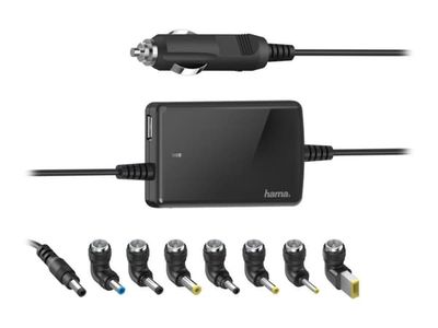 Hama "Slim & Light" Universal Car Notebook Power Supply Unit - Strömadapter för bil - 12 V - 70 Watt - svart