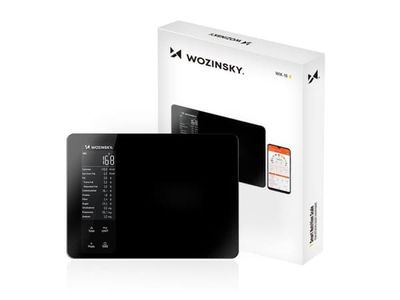 Wozinsky WIK-16 smart kjøkkenvekt med digitalt display, Bluetooth-app - svart