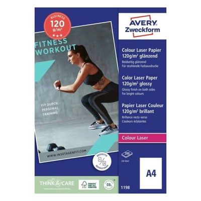 Avery Zweckform Superior Colour Laser Paper 1198 - Blank - hvit - A4 (210 x 297 mm) - 120 g/m² - 200 ark fotopapir