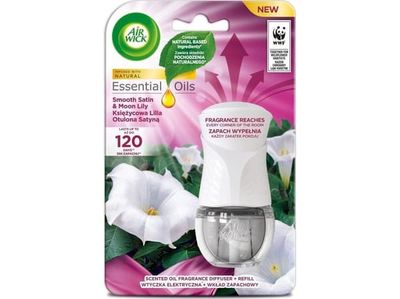 Air Wick Essential Oils elektrisk luftfrisker + påfyll Månelilje Innesluttet Satin 19 ml