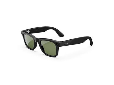 Ray-Ban: Meta Wayfarer (Standard) smarte briller - Blank svart/grønn
