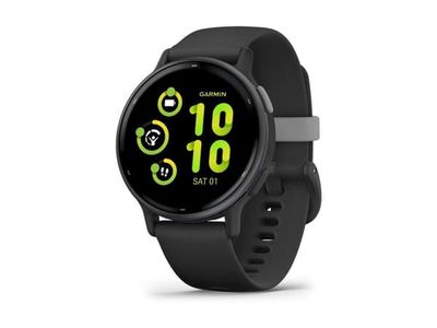 Garmin vívoactive 5 - Svart - smartklokke med bånd - silikon - håndleddstørrelse: 125-190 mm - display 1.2" - 4 GB - Bluetooth, ANT+, Wi-Fi - 26 g