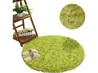 Strado gulvteppe firkantet okkergygg shaggy 150x150 GreenGrass grønn (universell)