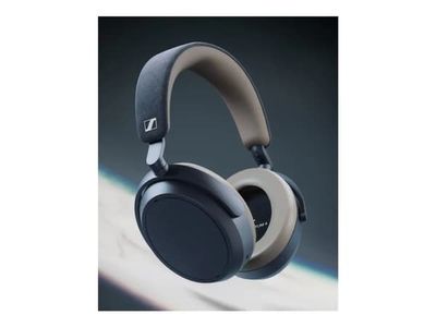 Sennheiser MOMENTUM 4 - Hodetelefoner med mikrofon - full størrelse - Bluetooth - trådløs, kablet - aktiv støydemping - 2,5 mm jakk, USB-C - denim