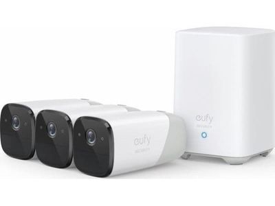 Eufy eufyCam 2 Pro - Nettverksovervåkingskamera - utendørs, innendørs - værbestandig - farge (Dag og natt) - lyd - trådløs - Wi-Fi - med Eufy HomeB...