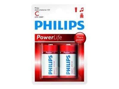 Philips Power Life LR14P2B - Batteri 2 x C - alkaliskt