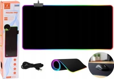 LeanToys gaming musematte med LED-belysning 30x80 cm