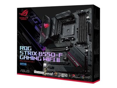 ASUS ROG STRIX B550-F GAMING WIFI II - Moderkort - ATX - Socket AM4 - AMD B550 Chipuppsättning - USB-C Gen2, USB 3.2 Gen 1, USB 3.2 Gen 2 - 2.5 Gig...