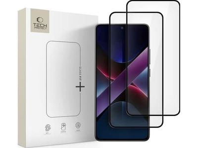 Spigen herdet glass TECH-PROTECT GLASS FIT+ 2-pakk til XIAOMI POCO X7 PRO 5G (svart)