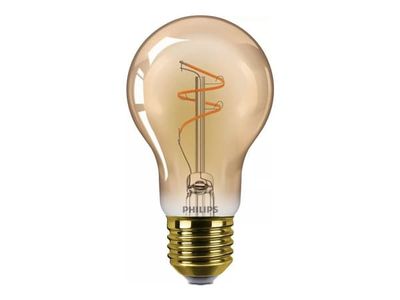 Philips - LED hehkulamppu - muoto: A60 - E27 - 3,1 W (25 W vastaava) - Liekkivalo - 1800 K - Amber