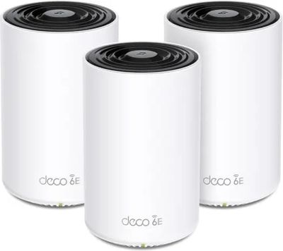 TP-Link Deco XE75 Pro (3-pk), Hvid, Intern, Mesh-system, 670 m², FCC: