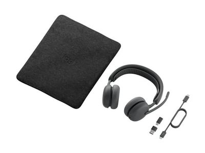 Logitech Zone Wireless 2 ES for Business - Hodesett - Bluetooth - trådløs, kablet - aktiv støydemping - USB-C - grafitt - UC-sertifisert