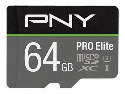 PNY PRO Elite microSDXC-minnekort 64 GB UHS-I 100 MB/s, SD-adapter inkludert