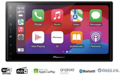 Pioneer SPH-DA77DAB Bilradio Trådlös Apple CarPlay / Android Auto, DAB Radio och Bluetooth