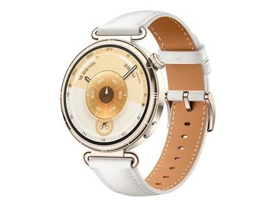 Huawei Watch GT 6 - 41 mm - rustfritt stål - smartklokke med stropp - komposittlær - hvit - håndleddstørrelse: 120-180 mm - display 1.32" - Bluetoo...