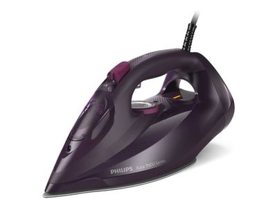 Philips Azur 7000 Series DST7061 - Ångstrykjärn med automatisk avstängning - sula SteamGlide Elite - 3000 W - mörklila