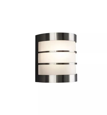 Philips myGarden Calgary vägglampa 60 W E27 ljuskälla medföljer inte, Väggbelysning för utomhusbruk, Rostfritt stål, Glas, Metall, IP44, Terass, Tr...