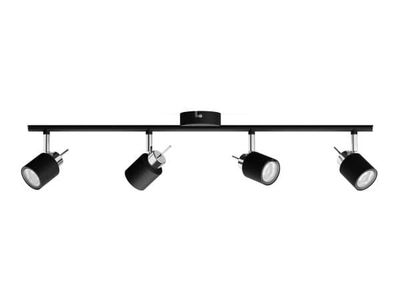 Philips Meranti tak-/väggspotlight 4 x, Utanpåliggande spotlight, GU10, 4 lampor, LED, 220-240 V, Svart