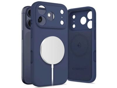 Tech-Protect silikondeksel MagSafe til iPhone 17 Pro Max - marineblå