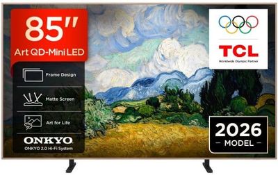 TCL A400 Pro 85A400 Pro, 2,16 m (85"), 3840 x 2160 piksler, QD-Mini LED, Smart TV, Wi-Fi, Hvit