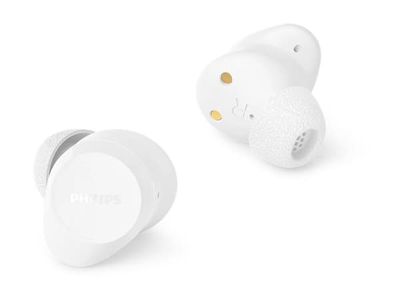 Philips TAT1300WT - True wireless-hörlurar med mikrofon - inuti örat - Bluetooth - vit