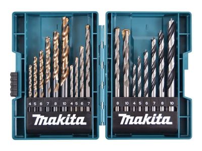 Makita - Borsett - 18 deler - 5 mm, 6 mm, 7 mm, 8 mm, 10 mm, 4 mm - for Makita DDF487RFE3, DLX2497J