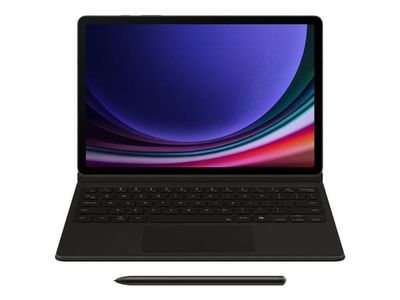 Samsung EF-DX725 - Tangentbord och foliefodral (bokomslag) - AI-bok - med pekplatta - trådlös - POGO pin, Bluetooth - svart tangentbord, svart fodr...
