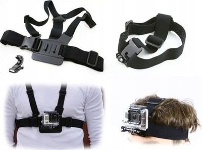 Xrec 2-i-1 sett: seler + pannebånd til GLowE for GoPro Hero 4 3+ 3 2 1