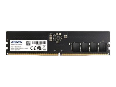 ADATA - DDR5 - modul - 16 GB - DIMM 288-pin - 4800 MT/s / PC5-38400 - CL40 - 1.1 V - ikke-bufret - on-die ECC - svart