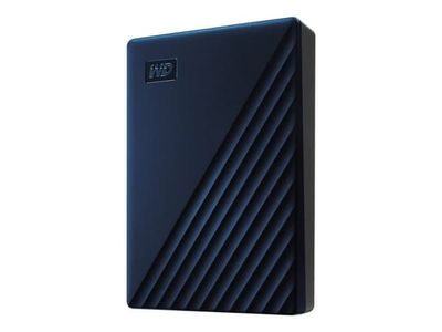 WD My Passport for Mac WDBEJA0060BBL - Harddisk - kryptert - 6 TB - ekstern (bærbar) - USB 3.2 Gen 1 (USB-C kontakt) - 256-bit AES - blå