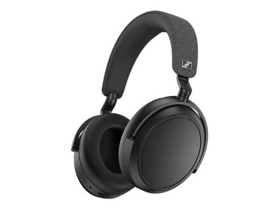 Sennheiser MOMENTUM 4 - Hodetelefoner med mikrofon - full størrelse - Bluetooth - trådløs, kablet - aktiv støydemping - 2,5 mm jakk, USB-C - svart