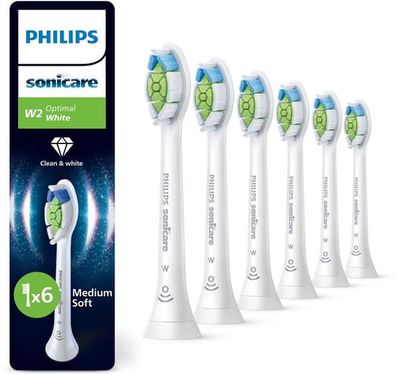 Philips Sonicare W2 Optimal White -hammasharjan päät - valkoinen - 6 kpl