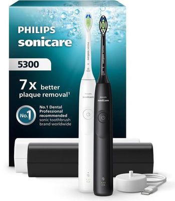 Philips HX7109 Sonicare 5300 -sarjan sähköhammasharjasetti - valkoinen ja musta