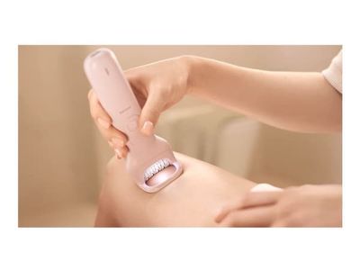 Philips Epilator Series 9000 BRE719/00 Sladdlös epilator, våt och torr, Rosa, 32 pincetter, Epilering, Exfoliering, Rakning, 70400 rpm, Batteri, In...