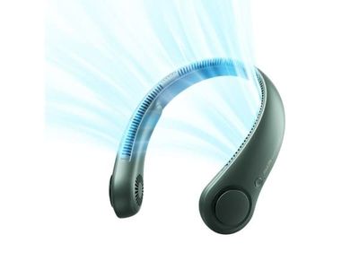 Jisulife Neck Fan Life3 bærbar USB-vifte for nakke og hals - grønn