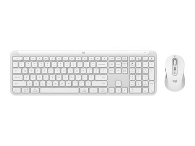 Logitech Signature Slim Combo MK950 - Sats med tangentbord och mus - trådlös - Bluetooth 5.1 LE - QWERTY - Nordisk - offwhite
