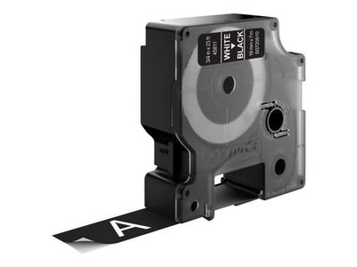 DYMO D1 - Selvklebende - hvit på svart - Rull (1,9 cm x 7 m) 1 kassett(er) etikettbånd - for LabelMANAGER 360, 400, 420, 450, 500, PC, PC2, Wireles...