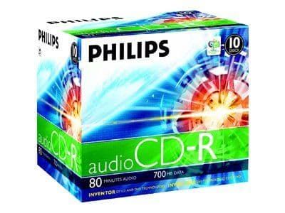 Philips - 10 x CD-R - 700 MB (80min) - CD-fodral