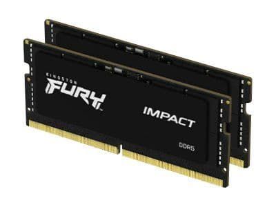 Kingston FURY Impact - DDR5 - sats - 64 GB: 2 x 32 GB - SO DIMM 262-pin - 4800 MHz / PC5-38400 - CL38 - 1.1 V - ej buffrad - on-die ECC
