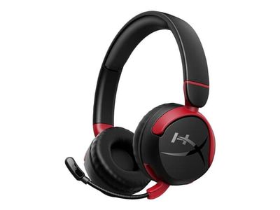 HyperX Cloud Mini - Headset - på örat - Bluetooth - trådlös, kabelansluten - aktiv brusradering - 3,5 mm kontakt - svart