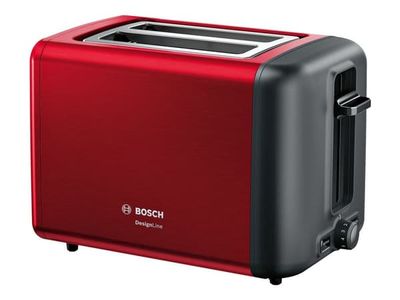 Bosch DesignLine TAT3P424 - Brødrister - 2 skive - 2 Spor - rød