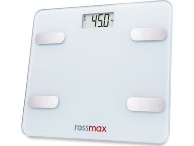 Rossmax WF262 badevekt med kroppsfettmåling, Bluetooth, hvit og rosa